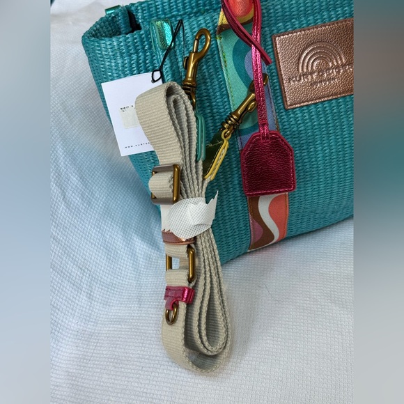 Kurt Geiger Multicolor Woven Tote and Crossbody NWT - Picture 11 of 13